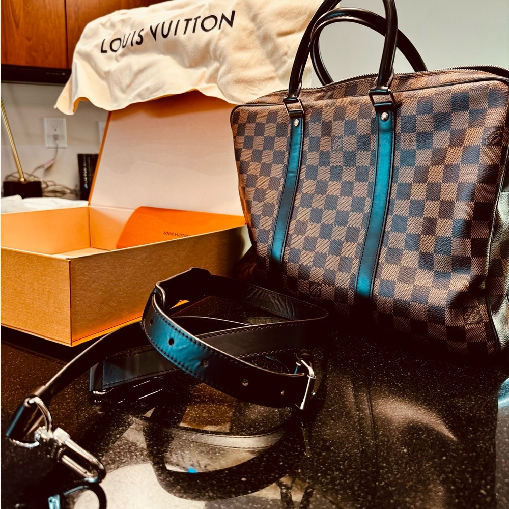 Louis Vuitton Damier Ebene Unisex Briefcase